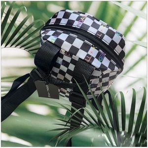 KENDALL + KYLIE black and white checkered mini BACKPACK / PURSE New With Tags